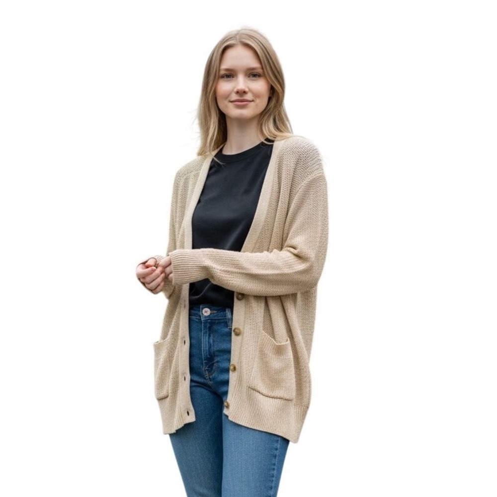 J. Crew Linen Blend Cardigan Size Small